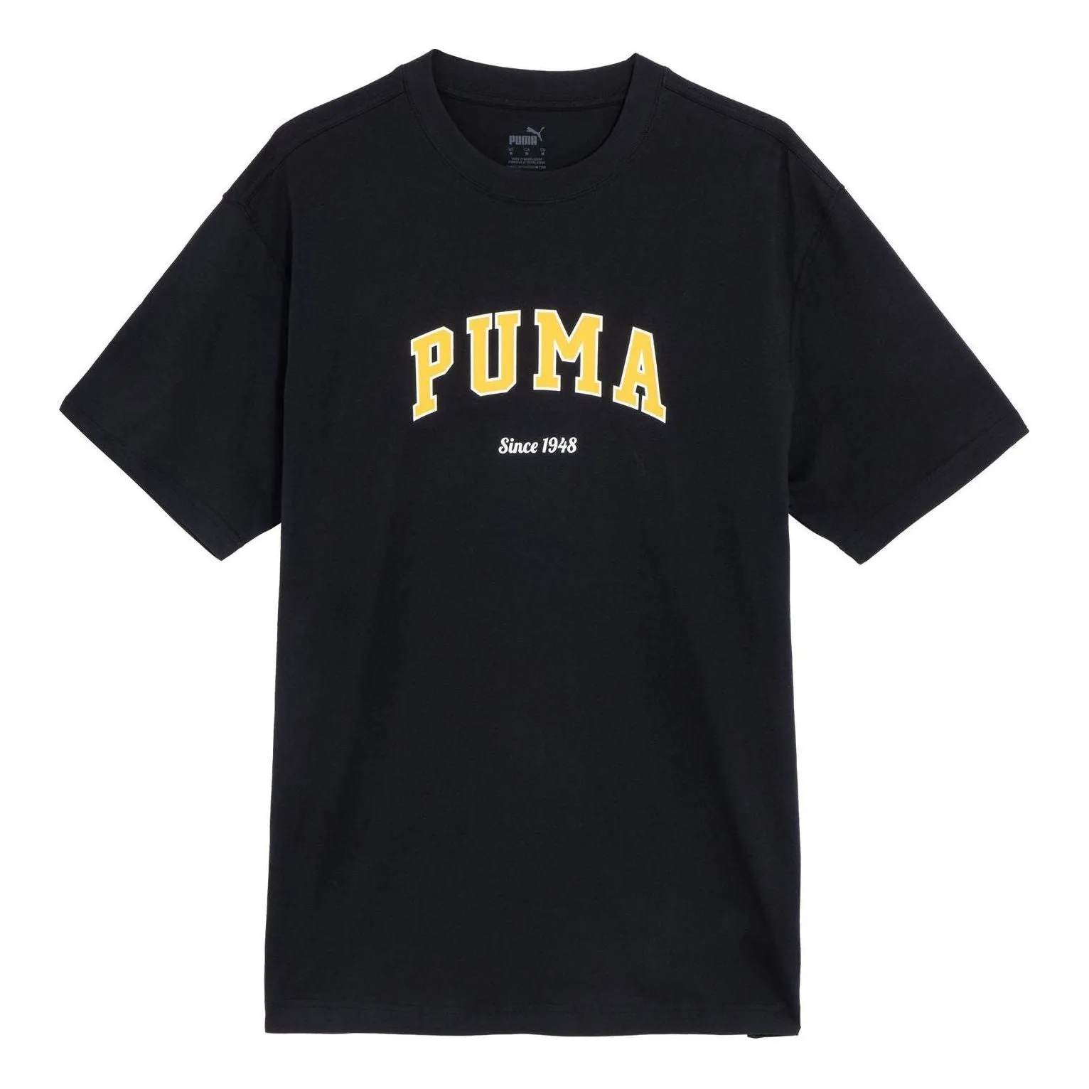 Tシャツ・カットソー PUMA Men T Shirts 631675 01 BLACK PUMA Mens Oversized Logo Tee Top Crew Neck Crew Neck (Large