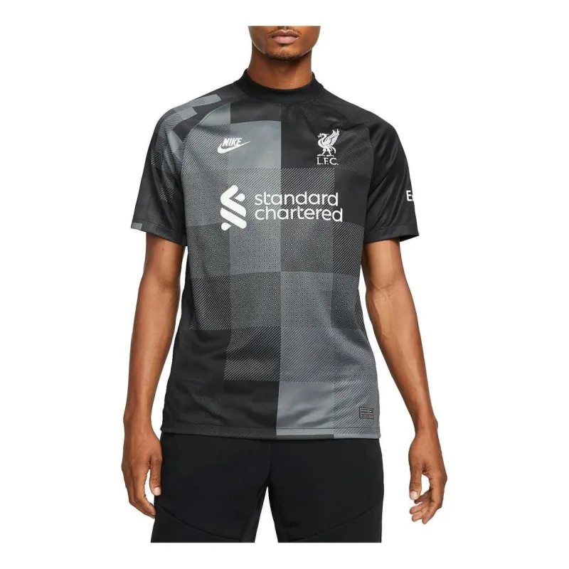 Nike Liverpool Short Sleeve Goalkeeper Jersey 21/22 'Black Dark Gray' DB2559-011 sold by KicksCrew