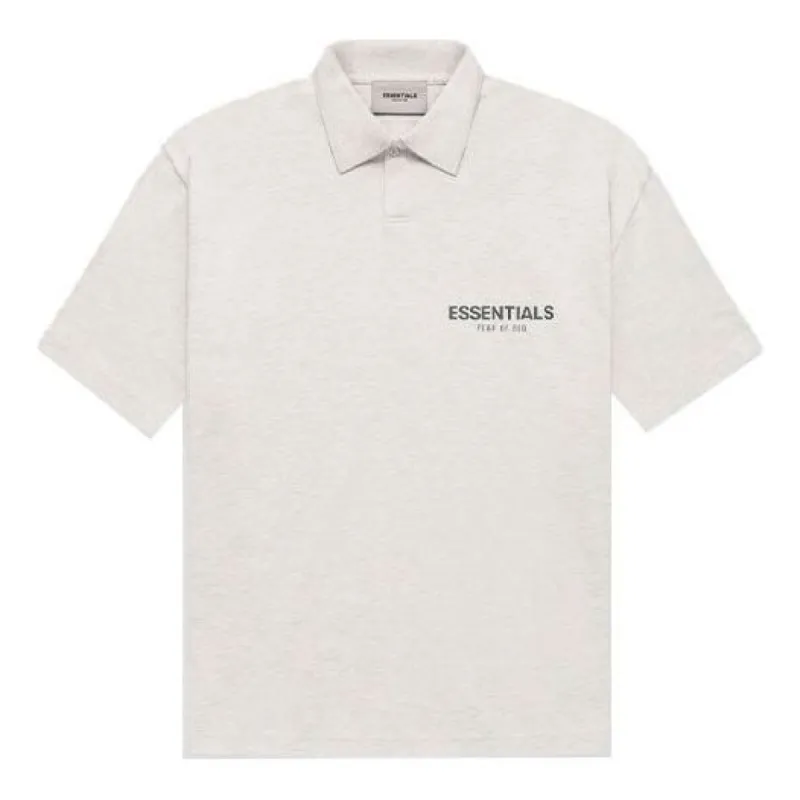 Fear of God Essentials FW21 Polo Shirt 'Light Heather Oatmeal' FOG-FW21-594 sold by KicksCrew