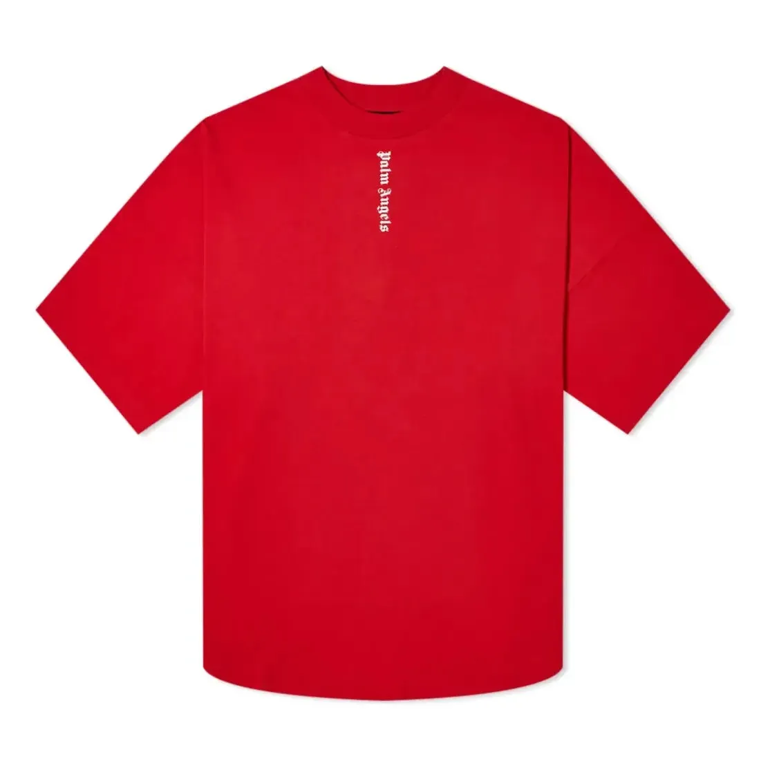Palm Angels SS21 Vertical Logo Oversized T-Shirt 'Red White' PMAA002R21JER0042501 sold by KicksCrew