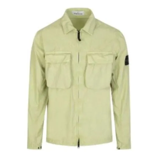 STONE ISLAND Brushed Cotton 2 Pocket Shirt Jacket 'Mint Green' 7615114WN-V0152 sold by KicksCrew