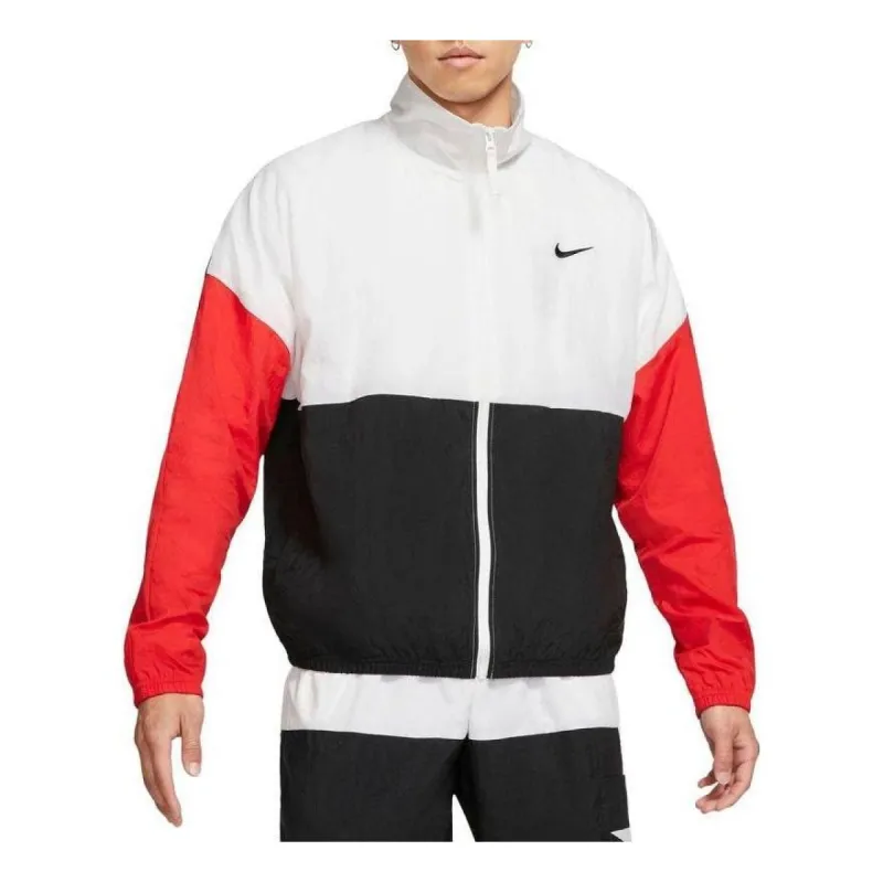 Nike Starting 5 Basketball Jacket Coat Full Zip 'Black Red White' CW7348-101 sold by KicksCrew
