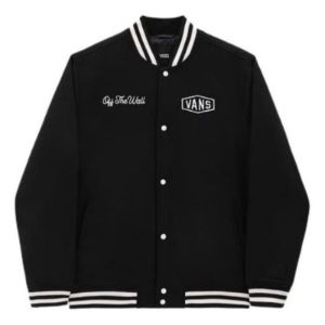 Vans Checkerboard Research Varsity Jacket 'Black' VN0A7S92BLK sold by KicksCrew