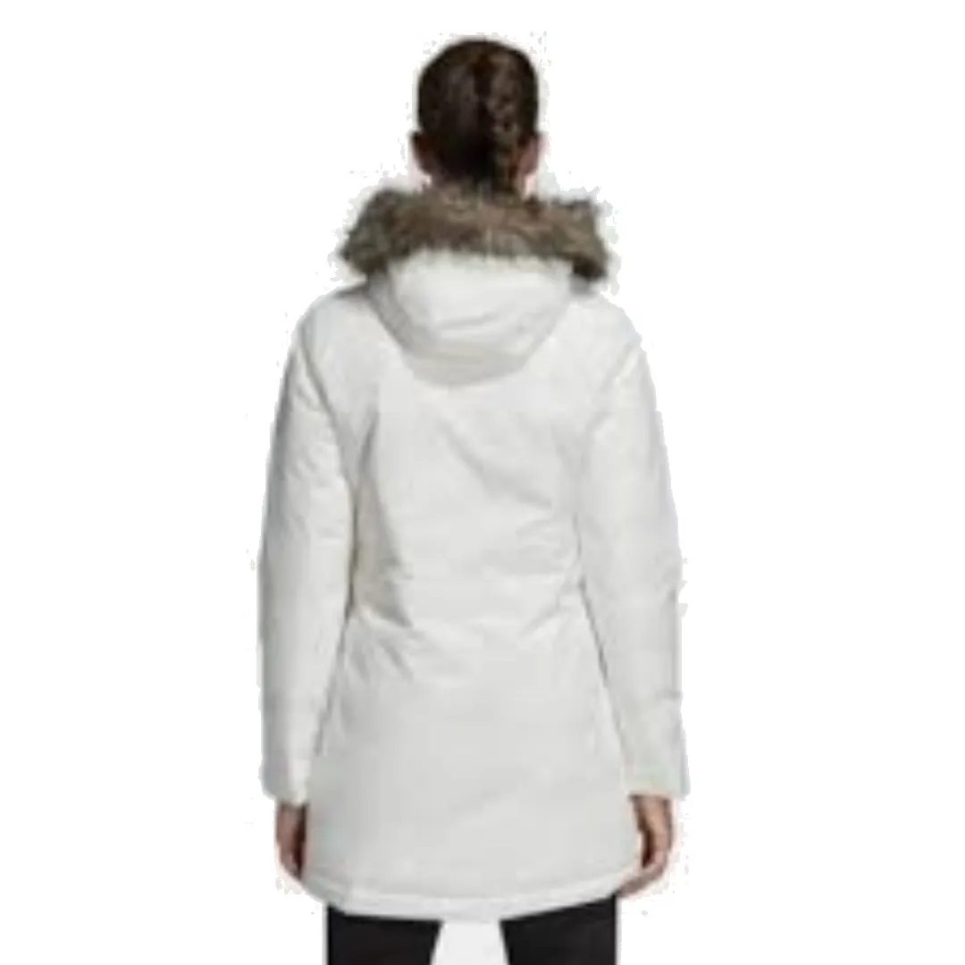 (WMNS) adidas Outdoor Xploric Faux Fur Hooded Jacket Asia Sizing 'White' CY8607 sold by KicksCrew product image thumbnail 3
