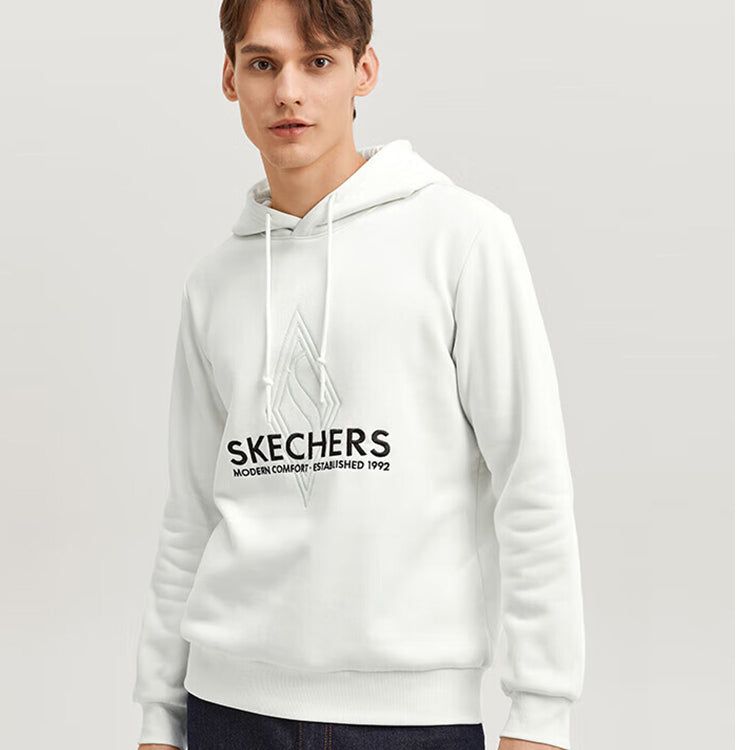 Skechers Diamond Series Letter Hoodied 'White Black' L423M171-0074 sold by KicksCrew product image thumbnail 3