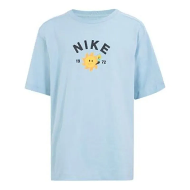 (GS) Nike Dri-Fit Graphic T-Shirt 'Blue' FJ7236-483 sold by KicksCrew
