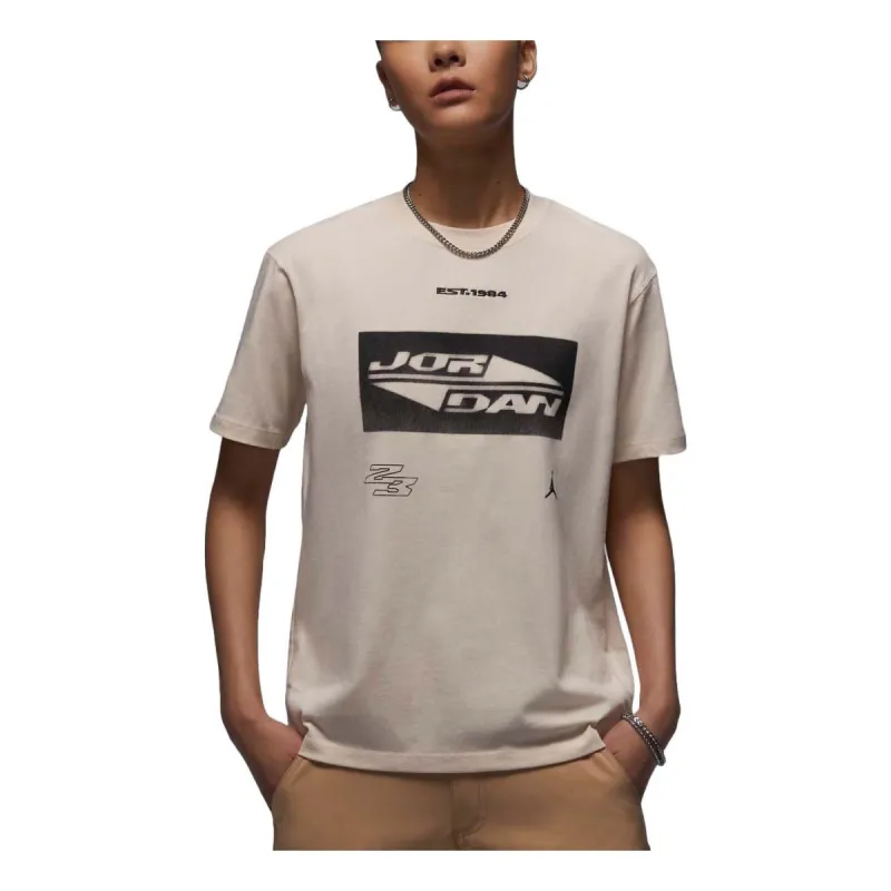 (WMNS) Air Jordan Graphic T-shirt Asia Sizing 'Light Tan' FV7135-203 sold by KicksCrew