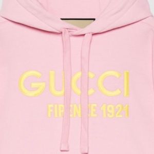 (WMNS) Gucci Cotton Hooded Sweatshirt With Embroidery 'Pink' 765384-XJF0S-5358 sold by KicksCrew