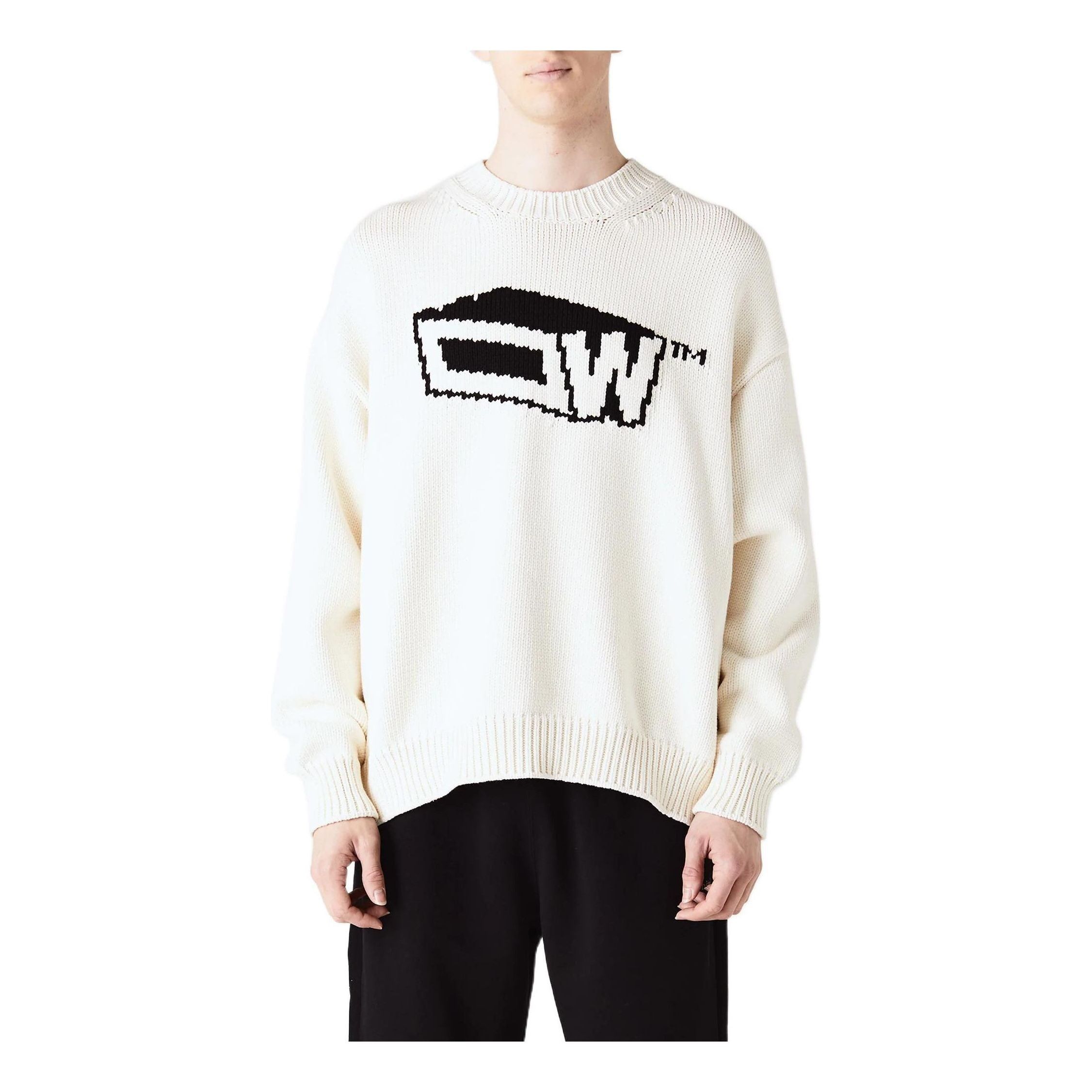 Off-White Graffiti Zine Crewneck 'Off White' OMHE153S23KNI0020310 sold by KicksCrew