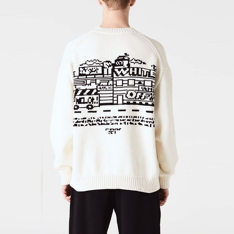 Off-White Graffiti Zine Crewneck 'Off White' OMHE153S23KNI0020310 sold by KicksCrew product image thumbnail 2
