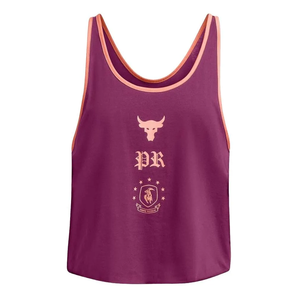 (WMNS) Under Armour Project Rock Badge of Honor Tank 'Purple' 1386439-505 sold by KicksCrew