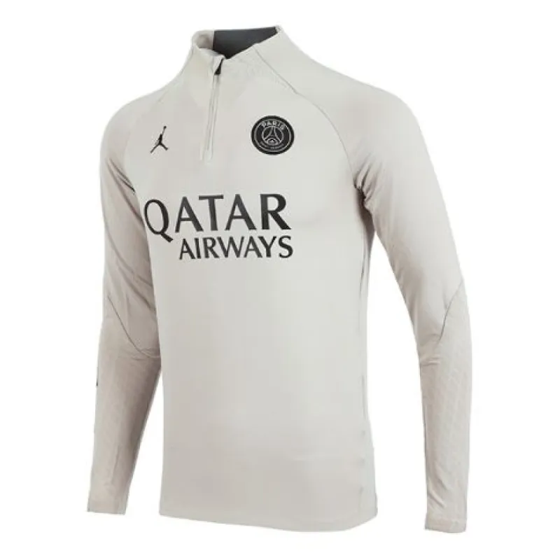 Air Jordan x Paris Saint-Germain Dri-FIT Knit Soccer Drill Top 'Stone' DZ0844-231 sold by KicksCrew