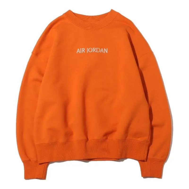 (WMNS) Air Jordan Fleece Crew Neck Pullover 'Orange' DQ4650-847 sold by KicksCrew