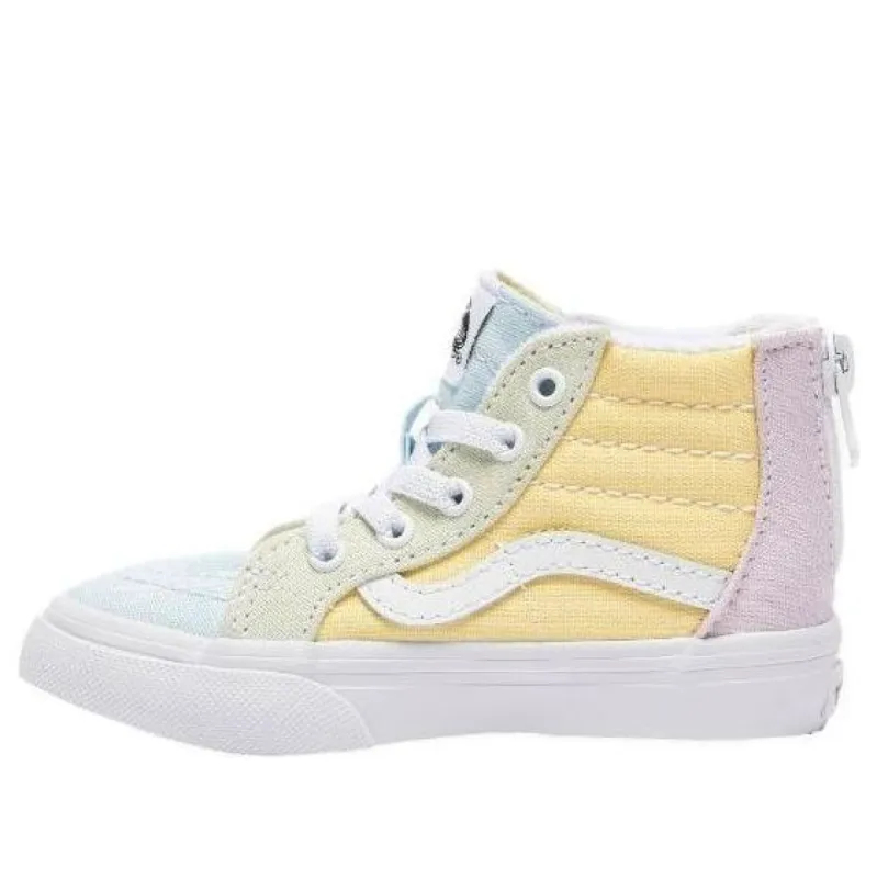 (TD) Vans Sk8-Hi Zip Shoes 'White Pink Yellow' VN000XG5ATD sold by KicksCrew