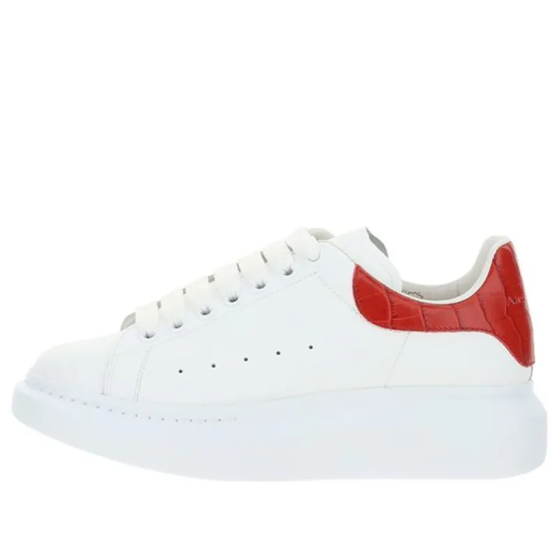 Alexander McQueen Oversized Sneaker 'White Red' 625162WIAFX9676 sold by KicksCrew