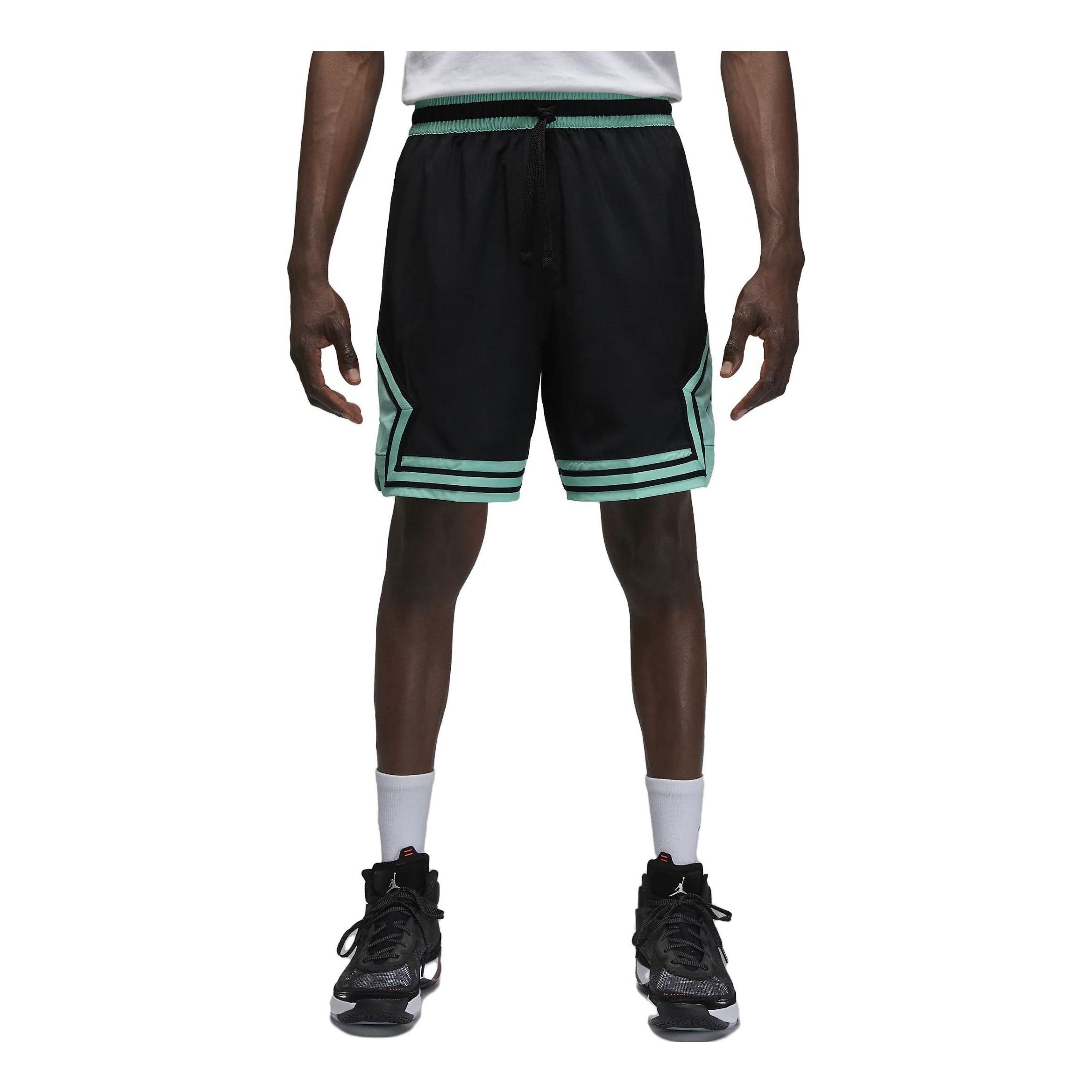 Air Jordan Dri-FIT Sport Woven Diamond Shorts 'Black Green' FB7580-011 sold by KicksCrew