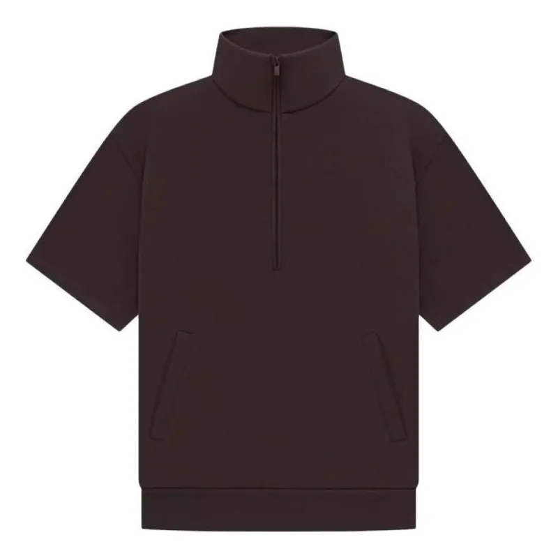 Fear of God Essentials Drop2 SS23 LS Halfzip 3/4 Sweatshirt 'Brown' 192BT224310F sold by KicksCrew