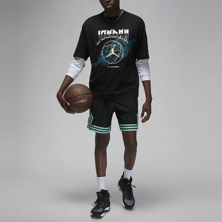 Air Jordan Dri-FIT Sport Woven Diamond Shorts 'Black Green' FB7580-011 sold by KicksCrew product image thumbnail 2