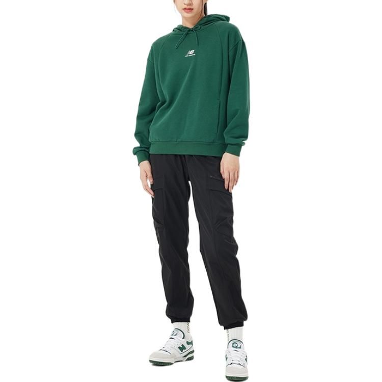 (WMNS) New Balance Hoops Fleece Hoodie 'Green' AWT23341-NWG sold by KicksCrew product image thumbnail 3
