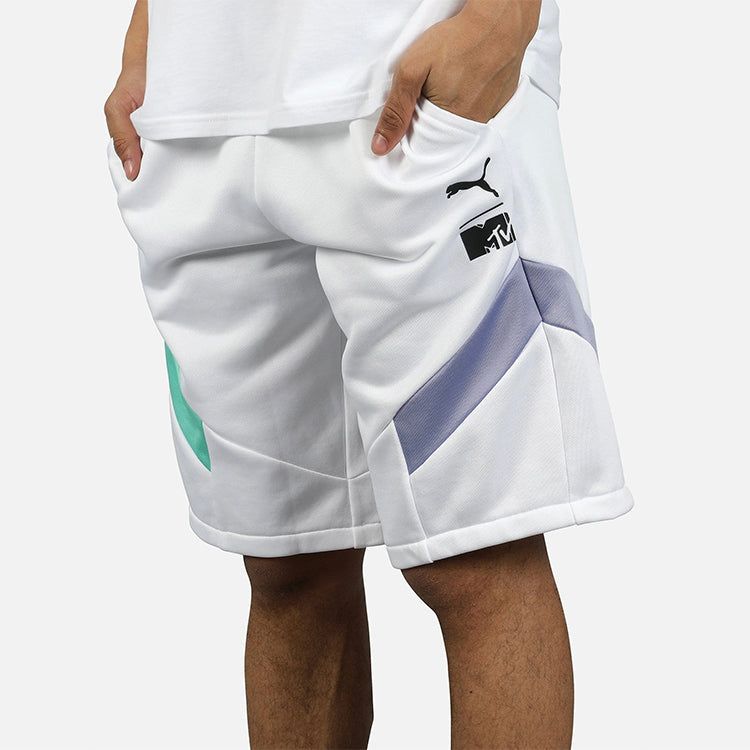 Puma X MTV Colorblock Casual Shorts 'White' 579815-02 sold by KicksCrew product image thumbnail 5