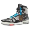 LOUIS VUITTON 408 Paris High Top Sneakers 'Black Grey Blue' 1A7RWZ sold by KicksCrew