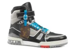 LOUIS VUITTON 408 Paris High Top Sneakers 'Black Grey Blue' 1A7RWZ sold by KicksCrew