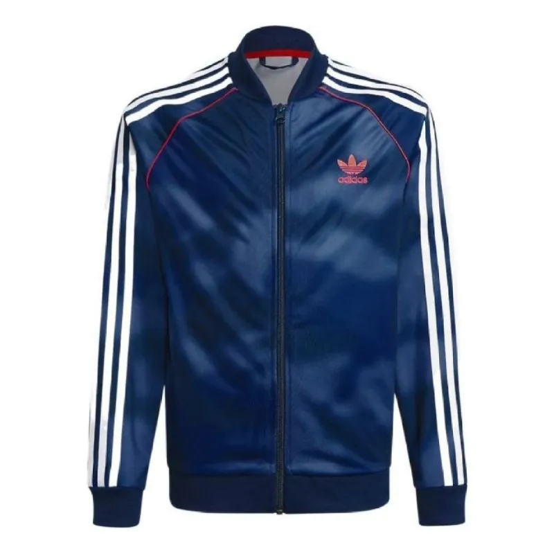 (GS) adidas Allover Print Camo SST Track Jacket Asia Sizing 'Blue' GN4128 sold by KicksCrew