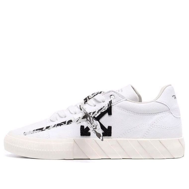 (WMNS) Off-White Vulc Eco Canvas Low Sneaker 'White Black' OWIA178F21FAB0020110 sold by KicksCrew