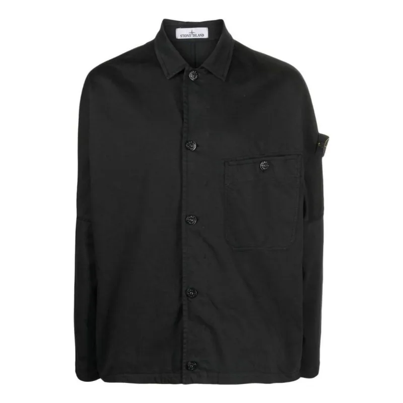 STONE ISLAND Overshirt 'Black' 771511014-V0029 sold by KicksCrew