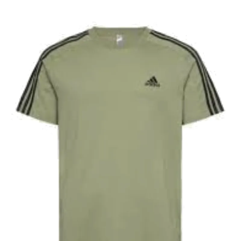 adidas Essentials Single Jersey 3-Stripes T-Shirt Asia Sizing 'Green' JE0346 sold by KicksCrew