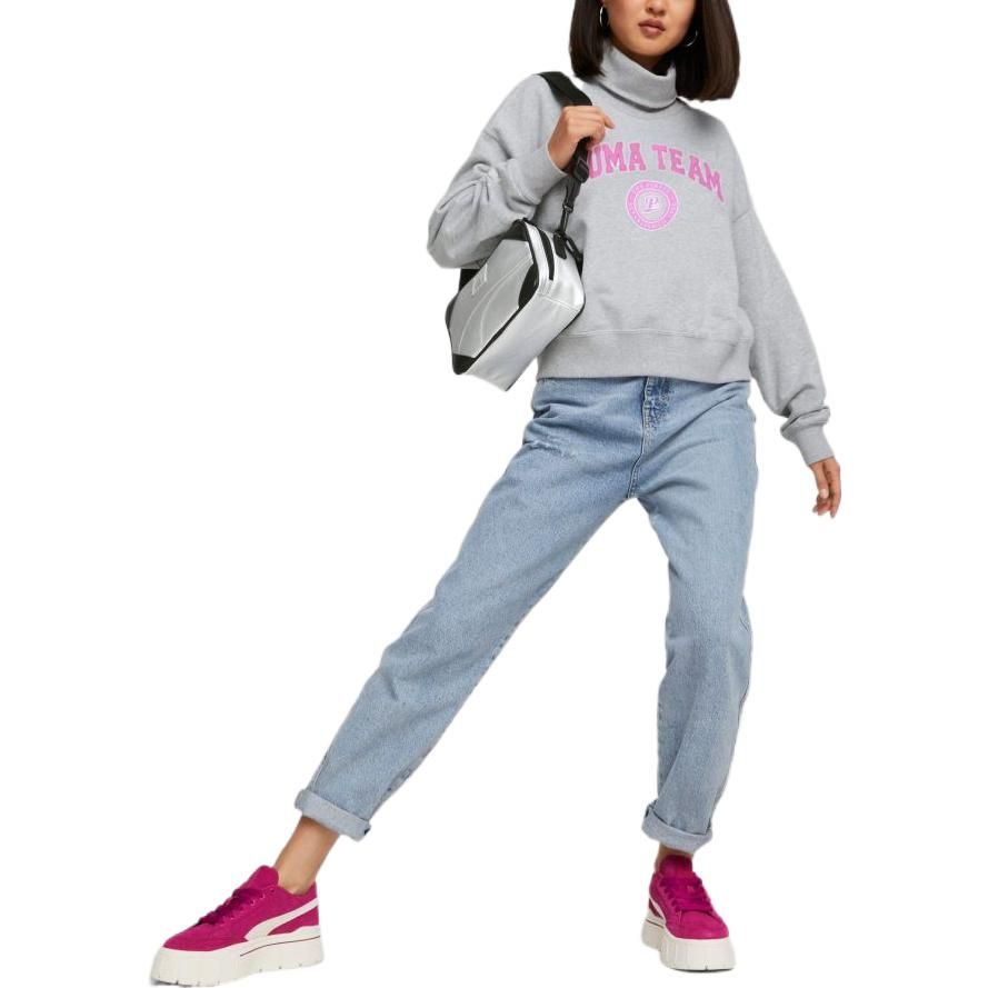 (WMNS) Puma Team Sweatshirt 'Grey' 539271-04 sold by KicksCrew product image thumbnail 3