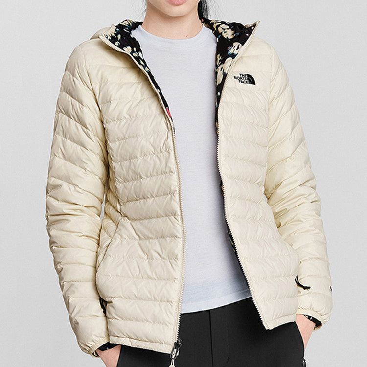(WMNS) THE NORTH FACE Hooded Jacket 'White' 4NFC-11P sold by KicksCrew product image thumbnail 4