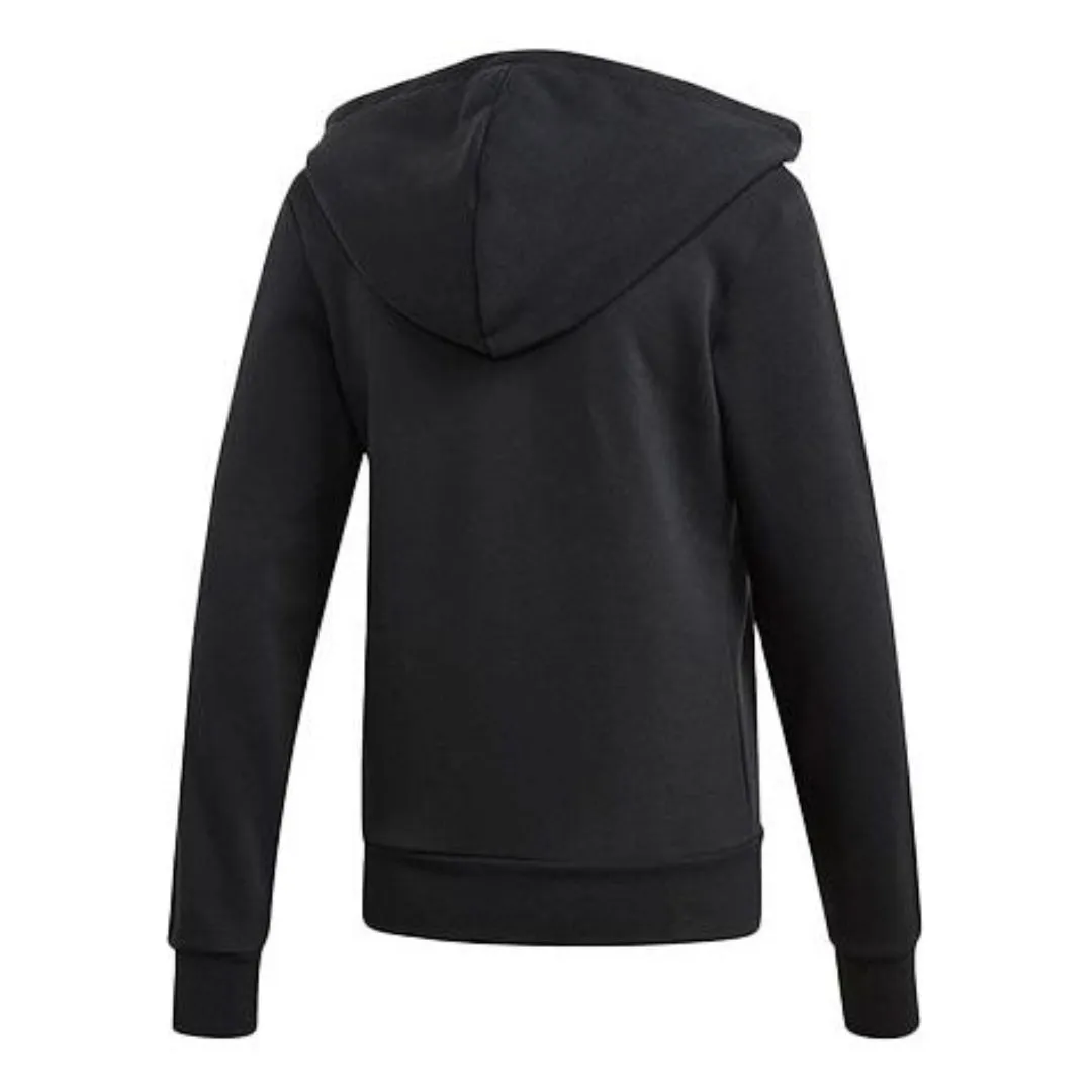 (WMNS) adidas Essentials 3-Stripes Fleece Hoodie Asia Sizing 'Black White' DP2412 sold by KicksCrew product image thumbnail 2