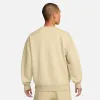 Nike Solo Swoosh Fleece Crew Sweatshirt 'Yellow' DX0812-783 sold by KicksCrew