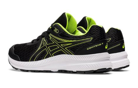 (GS) ASICS Contend 7 'Black Hazard Green' 1014A192-005 sold by KicksCrew