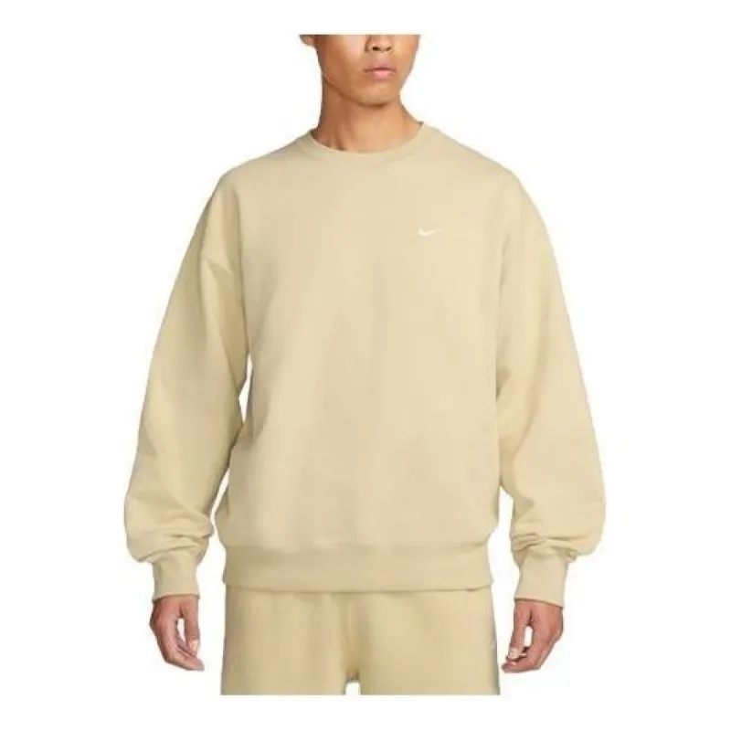 Nike Solo Swoosh Fleece Crew Sweatshirt 'Yellow' DX0812-783 sold by KicksCrew