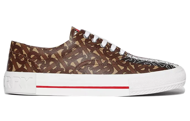 (WMNS) Burberry Logo Monogram Stripe Print E Canvas Shoes 'Brown' 80187541 sold by KicksCrew product image thumbnail 2