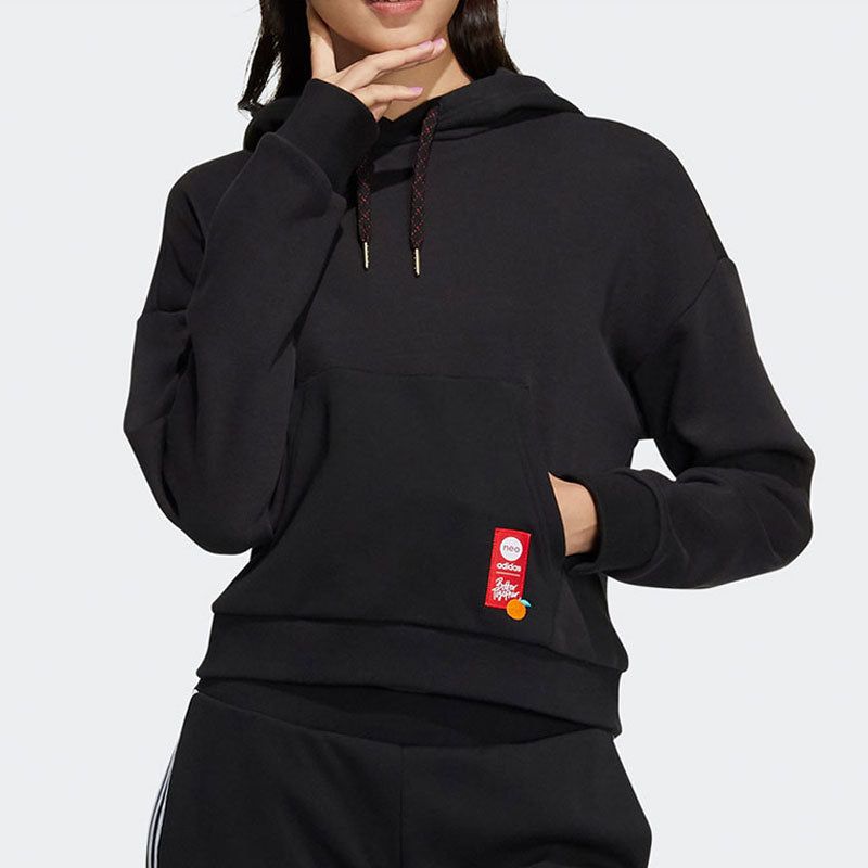 (WMNS) adidas Neo Hoodies 'Black' HI4645 sold by KicksCrew product image thumbnail 2