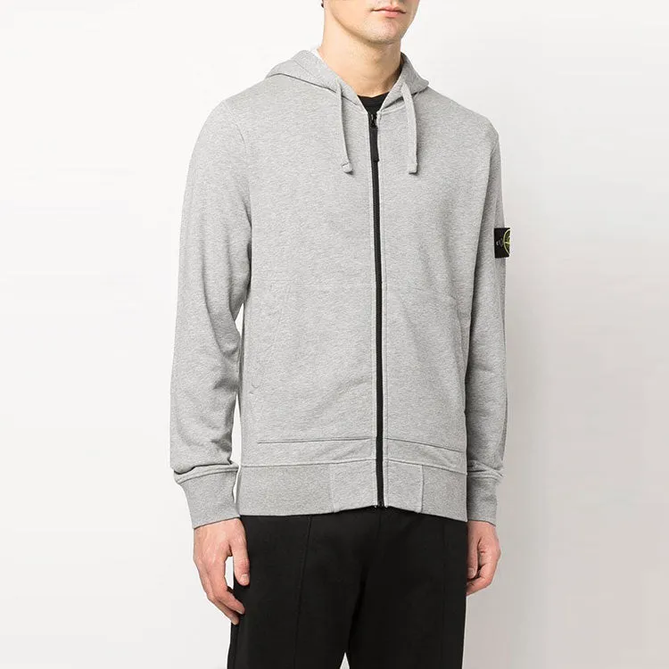 STONE ISLAND Hooded Track Jacket 'Melange Grey' 761564251-V0M64 sold by KicksCrew product image thumbnail 3