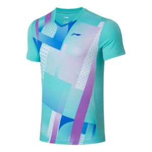 Li-Ning Quick Dry 2022 Spring Badminton Tee 'Aqua Purple' AAYS063-3 sold by KicksCrew