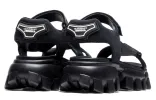 (WMNS) PRADA Sporty Woven Nylon Tape Sandals 'Black' 1X037M_3L74_F0002_F_050 sold by KicksCrew