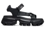 (WMNS) PRADA Sporty Woven Nylon Tape Sandals 'Black' 1X037M_3L74_F0002_F_050 sold by KicksCrew