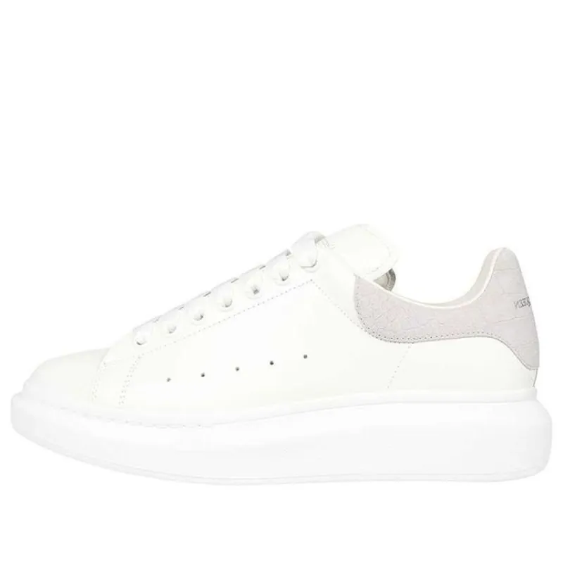 Alexander McQueen Oversized Sneaker 'White Light Grey Crocodile' 625162WHZ4K9419 sold by KicksCrew