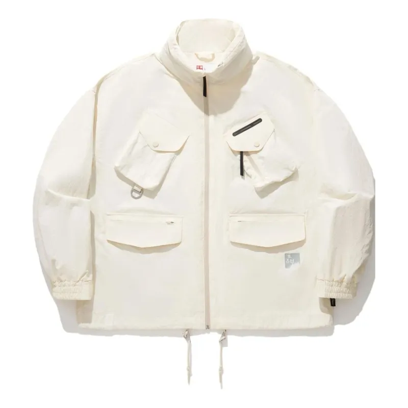 Li-Ning Multi Pockets Waterproof Jacket 'Beige' AJDU271-1 sold by KicksCrew