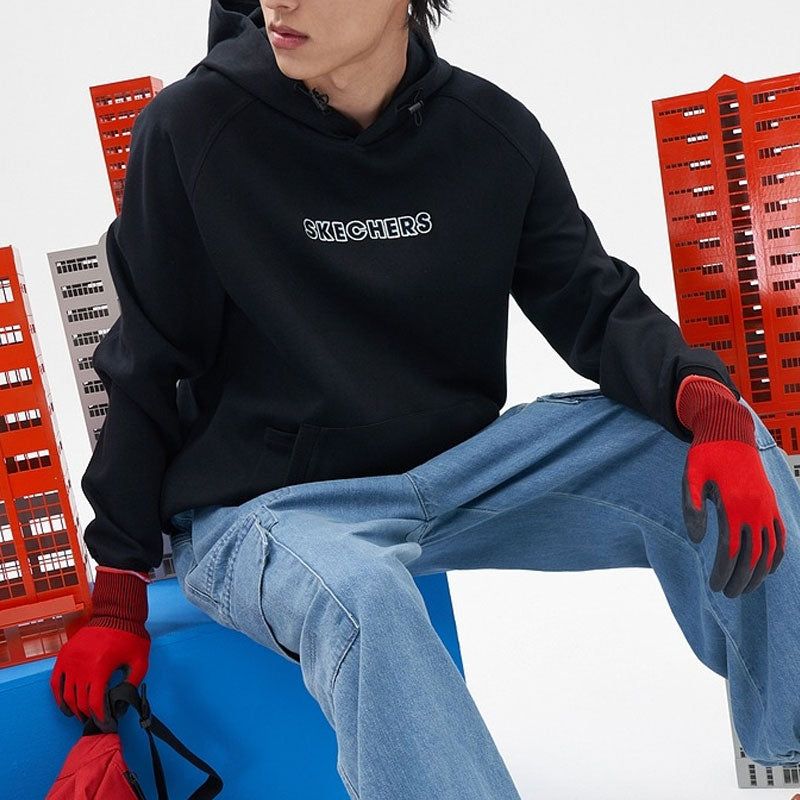 Skechers Graphic Hoodies 'Black White Blue' L121U100-002K sold by KicksCrew product image thumbnail 4