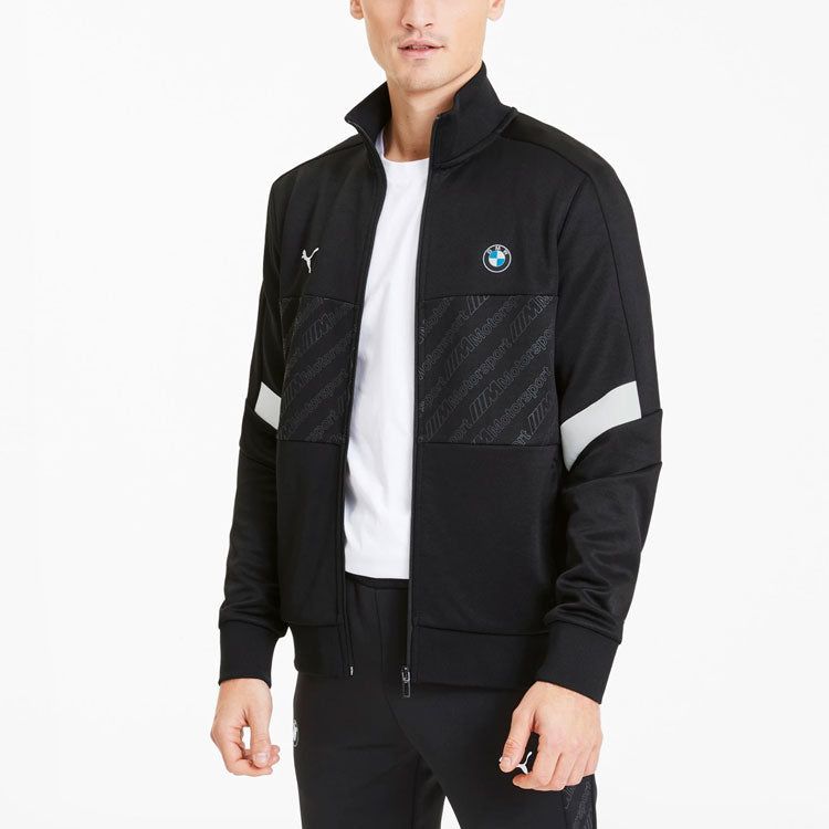 Puma x BMW Motorsports Track Jacket 'Black White' 596094-01 sold by KicksCrew product image thumbnail 4