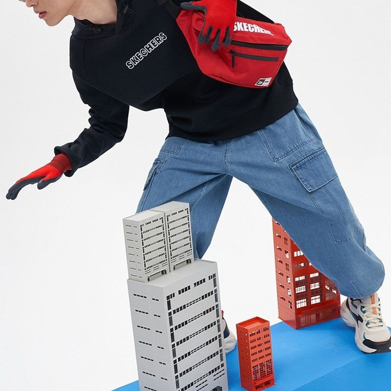 Skechers Graphic Hoodies 'Black White Blue' L121U100-002K sold by KicksCrew product image thumbnail 3