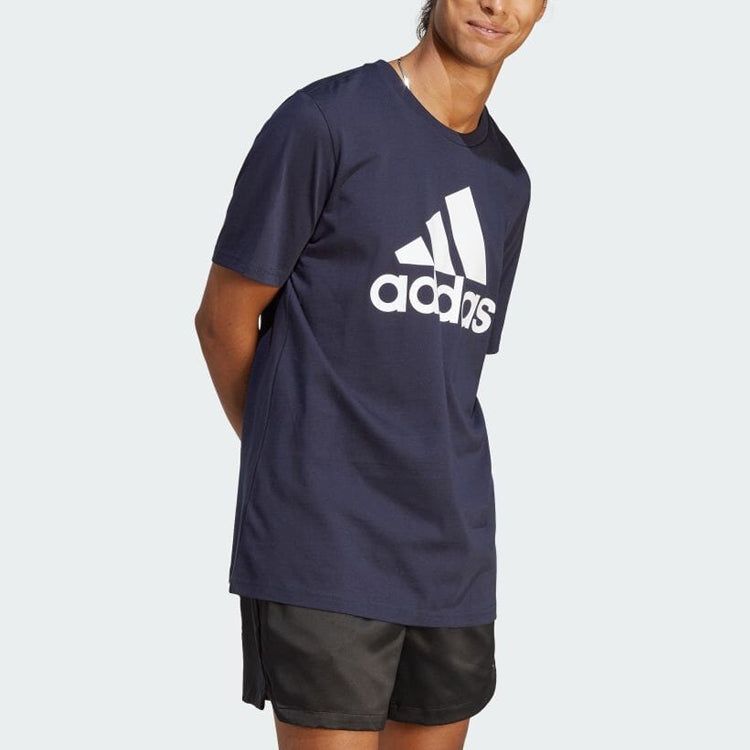 adidas Essentials Single Jersey Big Logo T-shirt 'Navy' IC9348 sold by KicksCrew product image thumbnail 4