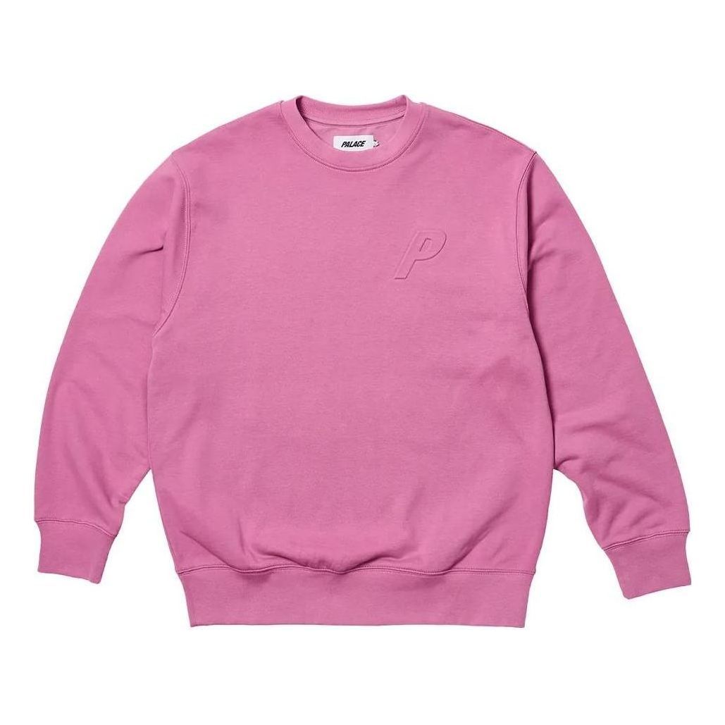 Palace 2023 Bossy P3 Crew Creen Ultra Mauve Logo Sweater 'Pink' P24CS123 sold by KicksCrew