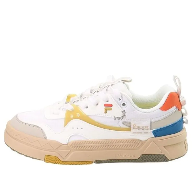 (WMNS) FILA FUSION Bank Skate Shoes 'White Yellow Gum' T12W228213FWP sold by KicksCrew